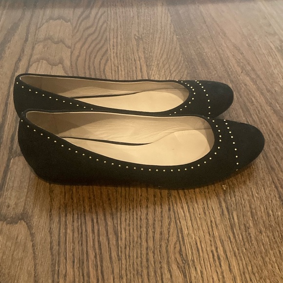 M.Gemi Classe Suede Gold Studded Flats - Picture 3 of 4
